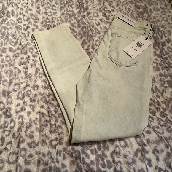 Womens 7 For All Mankind Light Wash High Waist Ankle Skinny Jean Size 24 - Picture 2 of 7